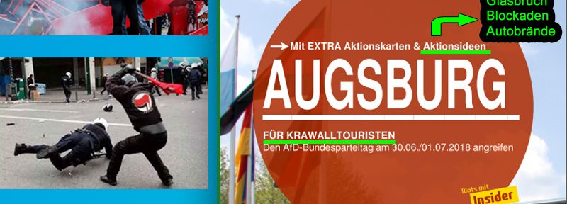 Schwarzer Block und Antifa: Reiseführer für Krawalltouristen zum AfD-Bundesparteitag in Augsburg