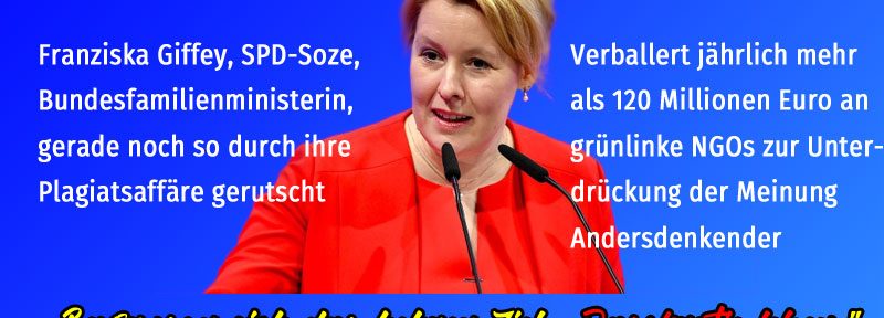 Ratschlag an Giffey,SPD: erstmal "sauber leben", dann "Demokratie leben"